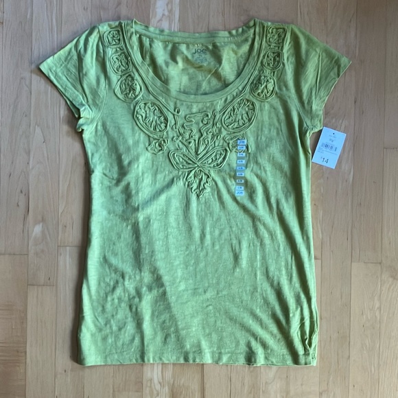 3/$20 NEW Joe Fresh light green 100% cotton t-shirt Large - Picture 1 of 10